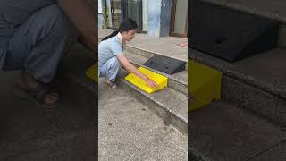 Plastic slope pad installation process Good tools and machinery can increase work efficiency [upl. by Yenruogis]