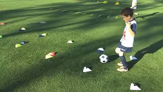 Treino de futebol Exercícios de condução e coordenação motora [upl. by Nalyorf]