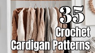 35 Free Crochet Cardigans for every season [upl. by Aibun725]