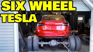 Building The Worlds First Six Wheeled Tesla [upl. by Adnahcal]