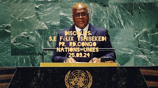 DISCOURS PR FÉLIX TSHISEKEDI 79e ASSEMBLÉE GÉNÉRALE DES NATIONS UNIES 250924 À NEWYORK [upl. by Lias251]