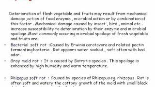 CONTAMINATION PRESERVATION AND SPOILAGE OF VEGETABLES AND FRUITS CH 5 [upl. by Sundin]