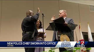 Vincent Ogburn Sr swornin as Ocoee’s first Black police chief [upl. by Frankhouse]