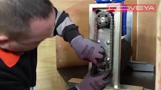 CONVEYOR MAINTENANCE  HOW TO REPLACE THE CHAIN SPROCKETS AND BUSHES FOR AN INVADER 45 [upl. by Col]