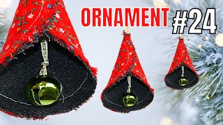 Bell Ornament  Scrap Denim Project  DIY Christmas Ornament [upl. by Enal444]