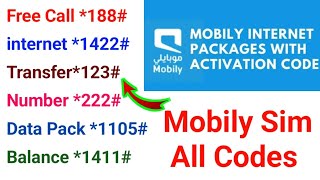 Mobily Sim All Useful Codes  Balance Check Data Packge  Recharge Code  Mobily Sim Info [upl. by Karisa]