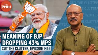 Meaning of BJP dropping more amp more sitting MPs in each poll 43 now or 142 of 300 [upl. by Annaiel392]