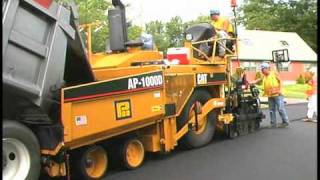 Cat® AP1000D Asphalt Paver in Action [upl. by Anivla353]