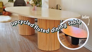 DIY Fluted Pillar Table  Upcycled Furniture Flip [upl. by Etsirk]