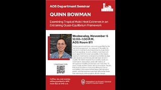 UWAOS Department Seminar  November 6 2024  Quinn Bowman [upl. by Gierk]