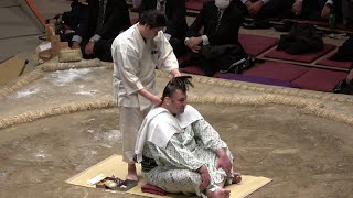 Sumo hairdressing featuring Tochinoshin [upl. by Joanna]