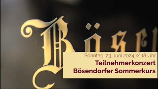 TeilnehmerKonzert des quotBösendorfer Sommerkursquot • Kulturforum Hiddingsel eV [upl. by Dugan819]