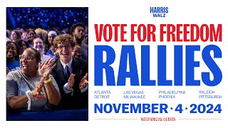 Vote for Freedom Rallies for VP Kamala Harris and Gov Tim Walz [upl. by Siraved]