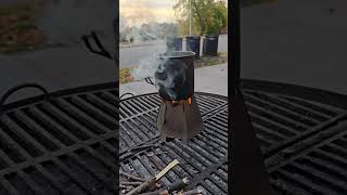 Vargo Wood Stove at Breakfast Outside [upl. by Rimat]