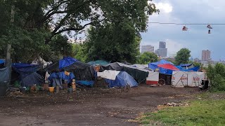 Hmong Tent City  Homeless area in St Paul MN [upl. by Nath928]