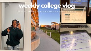 WEEKLY COLLEGE VLOG  digital planner set up action plans for burnout dorm reset [upl. by Esirehc]