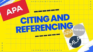 Citing and Referencing [upl. by Inek]