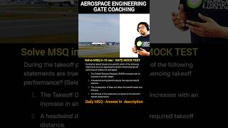 MSQ question on Take off in flight mechanics GATE Aerospace engineering [upl. by Sharlene]