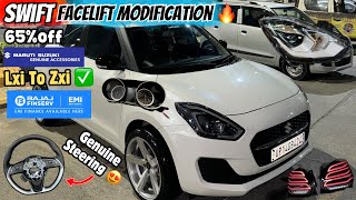 Maruti Swift Transformation From Base to Top 🔥 Swift modified  Swift Facelift 2024 modifications✅ [upl. by Royall]