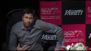 Gerard Butler interview at Dubai International Film Festival Part 2 [upl. by Sonitnatsnok]