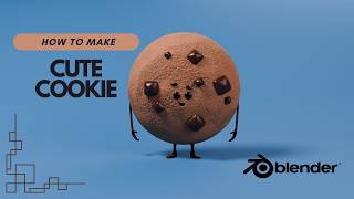 Creating a cute Cookie Character in Blender 4  Easy Timelapse Tutorial [upl. by Nylevol]