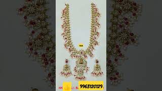 Necklace setsone gram gold jewellery wholesalebegum bazar jewellery collectionlong necklace sets [upl. by Marybeth]