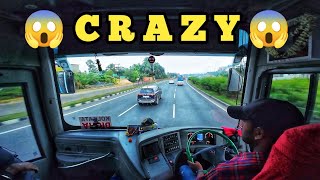 CRAZY 110KMPH AGGRESSIVE SCANIA BUS DRIVING on NH 116B🔥EXTREMELY SKILLED VOLVO Driving [upl. by Labotsirhc]