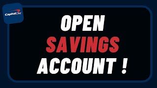 How to Open a Savings Account Capital One [upl. by Goff]