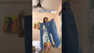 Did I just make the coolest skirt ever 😳 upcycling sewing diy [upl. by Christine]