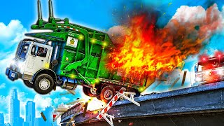 Garbage Truck terrorized the City in GTA 5 so I had to do THIS [upl. by Annmaria]