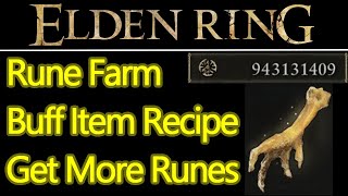 Elden Ring rune farm buff item BONUS RUNES from defeating enemies GoldPickled Fowl Foot recipe [upl. by Renny]