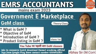 Government marketplace class GeM Theory Class Gem Gemtheoryclass emrs accountant gemclass [upl. by Solrak]