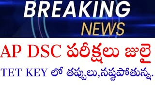 AP DSC పరీక్షలు జులై లో TET KEY లో తప్పులు పరిస్థితి [upl. by Ainod]