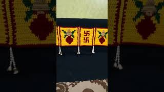 Crochet Toran with Swastik and Kalash Door Hanging Door Decor [upl. by Talbott]