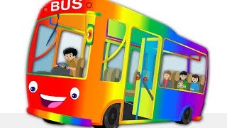 Wheels on the bus  Nursery Rhyme with Lyrics  Kids Tv Nursery Rhymes [upl. by Ecnar]