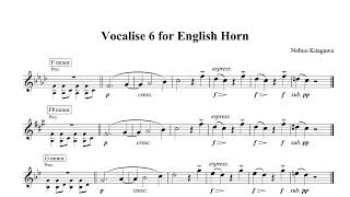 Vocalise 6 For English Horn コーラングレの為のヴォカリーズ６ [upl. by Mamoun]