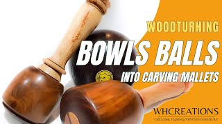 How To Turn A Mallet Using A Lignum Vitae Bowls Ball [upl. by Erleena]