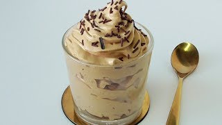 MOUSSE DE CAFE 3 INGREDIENTES SIN NATA SIN LACTEOS [upl. by Eitsirk180]