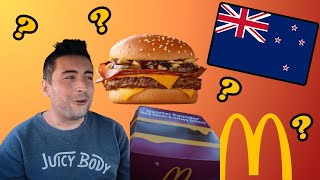 Eating the NEW Crispy Onion Quarter Pounder from McDonalds New Zealand [upl. by Oiliduab]