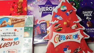 Advent Calendars 2024 Heroes Celebrations Dairy Milk Bueno Malteasers  ADVENT DAY 1 [upl. by Nithsa]