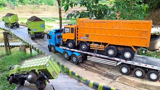 MINTA GENDONG Dump Truk Trailer Muatan Truk Fuso 220 Ps Hino 500 Tronton SALAH SUNDUL Truk TERGULING [upl. by Rattray]