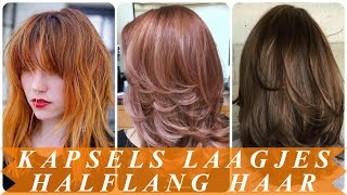 Kapsels laagjes halflang haar 2018 [upl. by Porush]