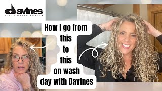 New Wash Day FAV  Curly Wavy Hair Routine using Davines [upl. by Khoury]