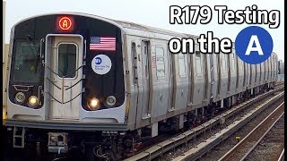 ⁴ᴷ New R179 Subway Cars 30503053 undergoing Communications Network Testing [upl. by Seltzer]