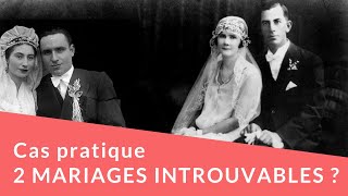 Généalogie  deux mariages pas si introuvables que cela [upl. by Kelcie]