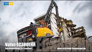 Volvo EC380EHR beim Rückbau in Frankfurt [upl. by Ordep]