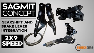 Unboxing Sagmit Concept 2x9 Speed Gearshift And Brake Lever Integration  Switchgear [upl. by Sadnac]