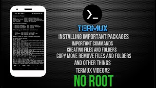 Basic Command of Termux  installing important packages  Video2  2020 [upl. by Indihar]