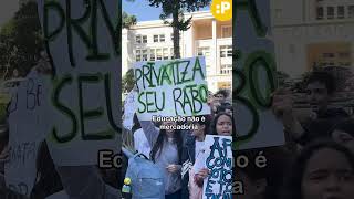 Estudantes do CEP protestam contra privatização da educação de Ratinho Junior [upl. by Garwood]