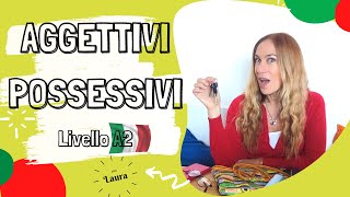 AGGETTIVI POSSESSIVI IN ITALIANO  mio tuo suo nostro vostro loro [upl. by Naeerb]